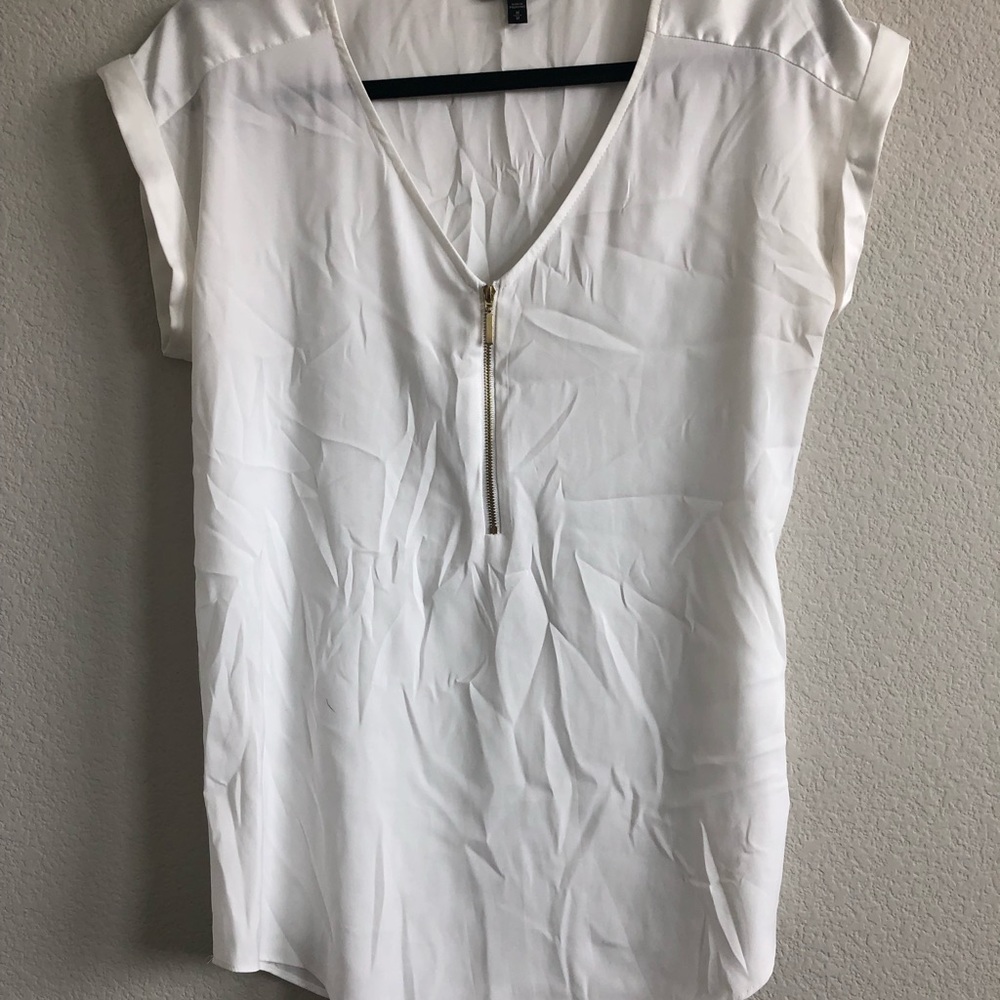 Express zip front blouse